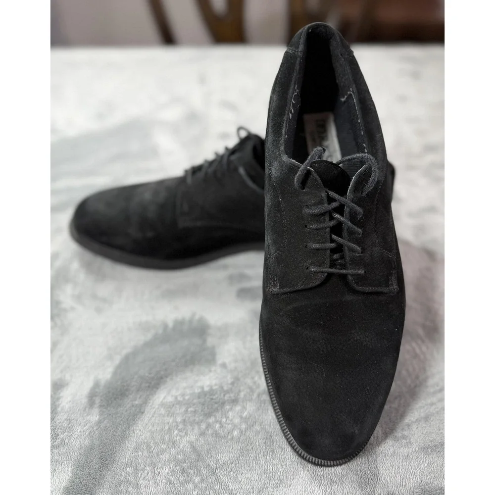 Deer Stags Buck Shoes Mens Size 9.5 Black‎ Leather Suede Oxford Comfort